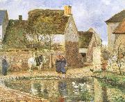 Camille Pissarro Duck pond oil painting artist